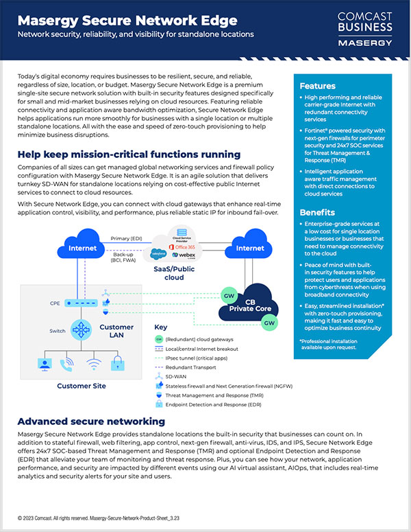 Security Network Product Sheet